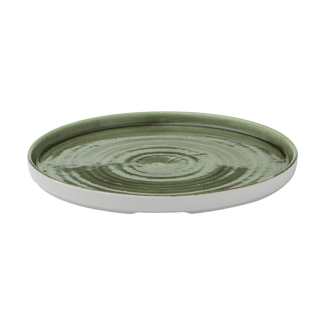 Churchill Stonecast Patina Walled Plates Burnished Green 260mm (6 Pack)