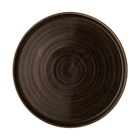 Churchill Stonecast Patina Walled Plates Iron Black 220mm (6 Pack)