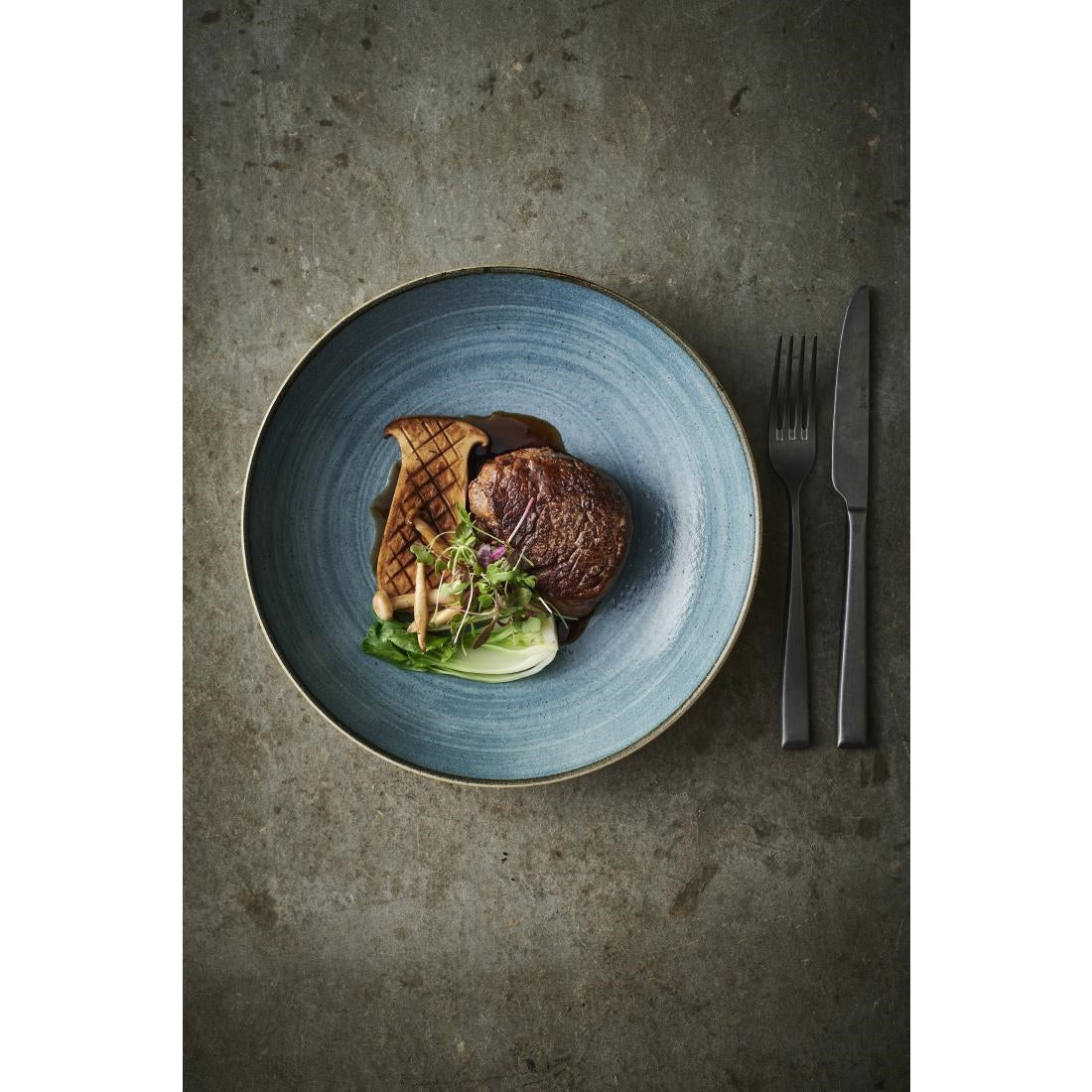 Churchill Stonecast Raw Evolve Coupe Plates Teal 220mm (12 Pack)