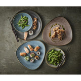 Churchill Stonecast Raw Lotus Plates Teal 228mm (12 Pack)