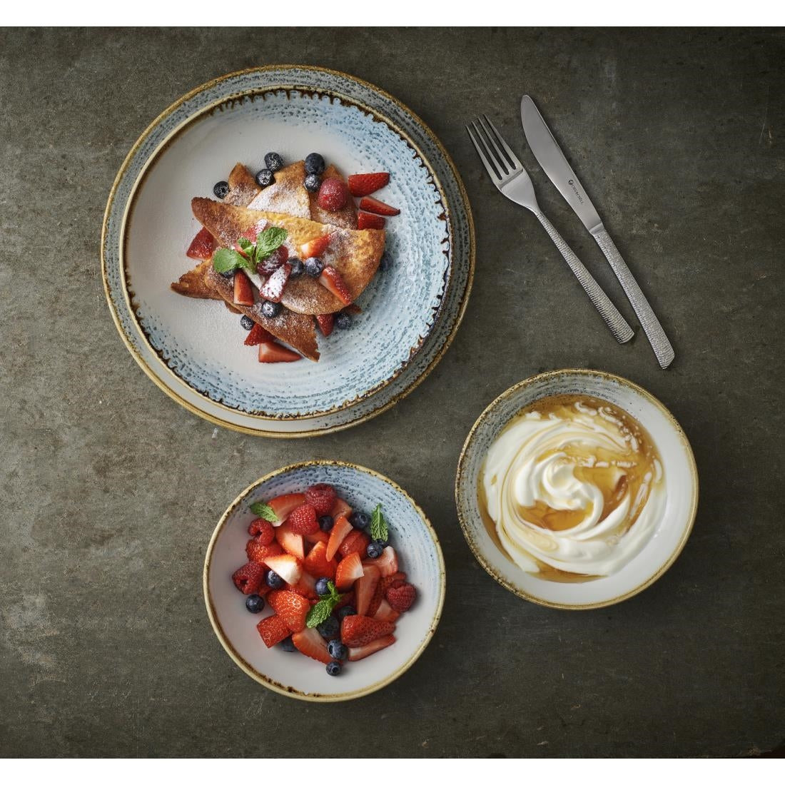 Churchill Homespun Accents Evolve Coupe Plates Aquamarine 285mm (12 Pack)