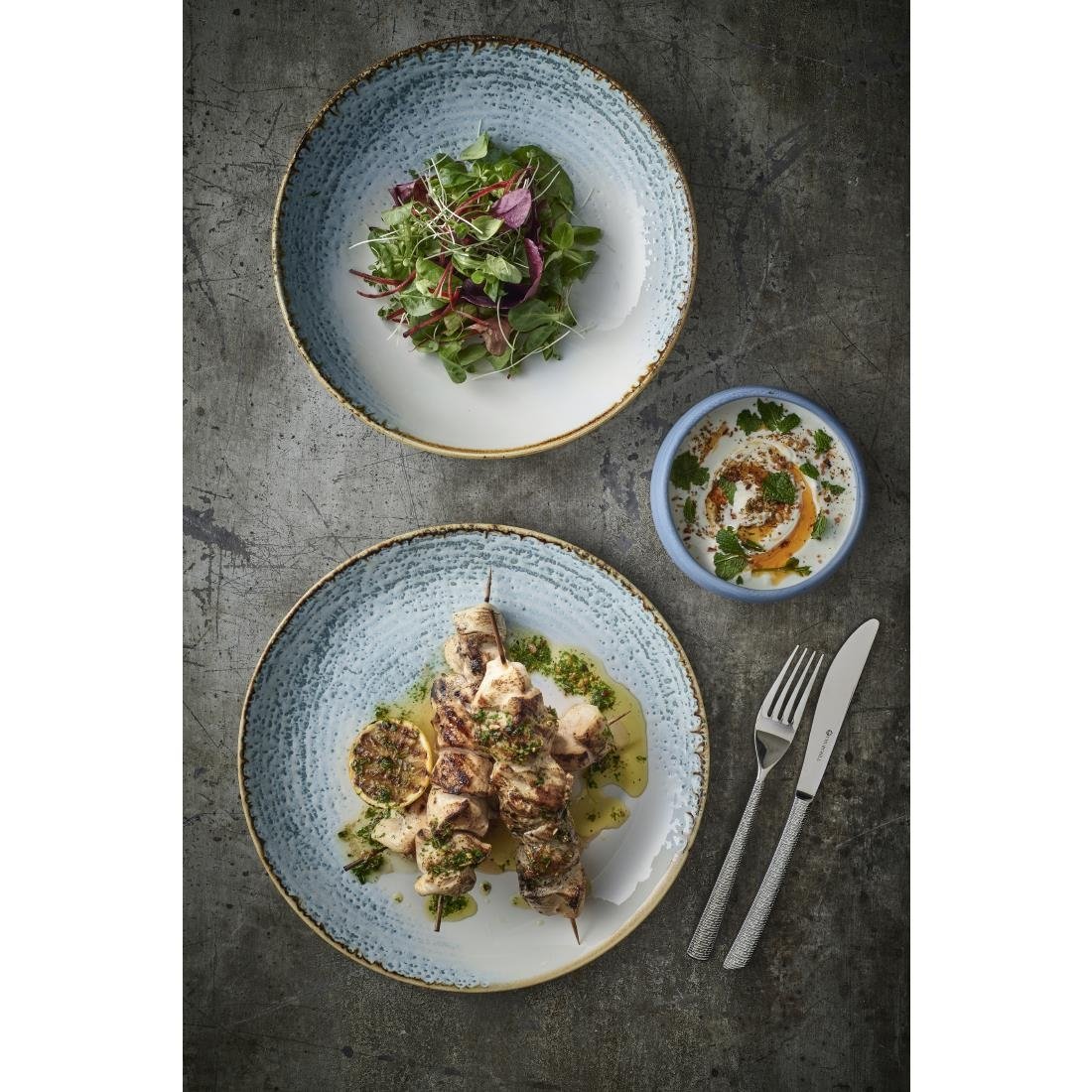 Churchill Homespun Accents Aquamarine Evolve Coupe Plates 165mm (12 Pack)