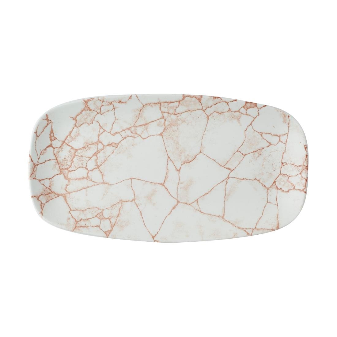 Churchill Studio Prints Kintsugi Oblong Plates Coral 298x152mm (12 Pack)