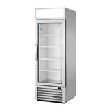 True Upright Single Door Merchandiser Fridge Aluminium