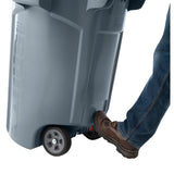 Rubbermaid Wheeled BRUTE Recycling Bin 167Ltr - Grey