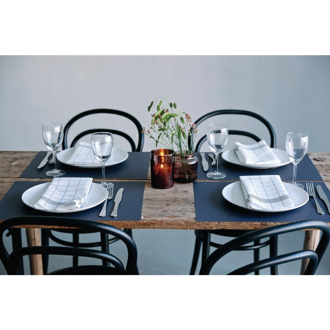 Dunisoft Towel Napkin Grey Check 38x54cm (250 Pack)