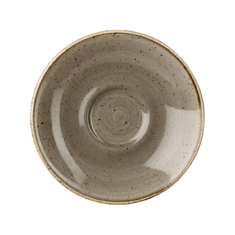 Churchill Stonecast Espresso Saucer Peppercorn Grey 118mm (12 pack)