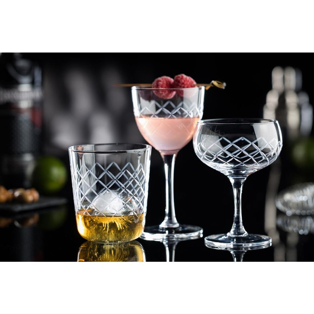 Utopia Raffles Diamond Martini Glasses 190ml (6 Pack)