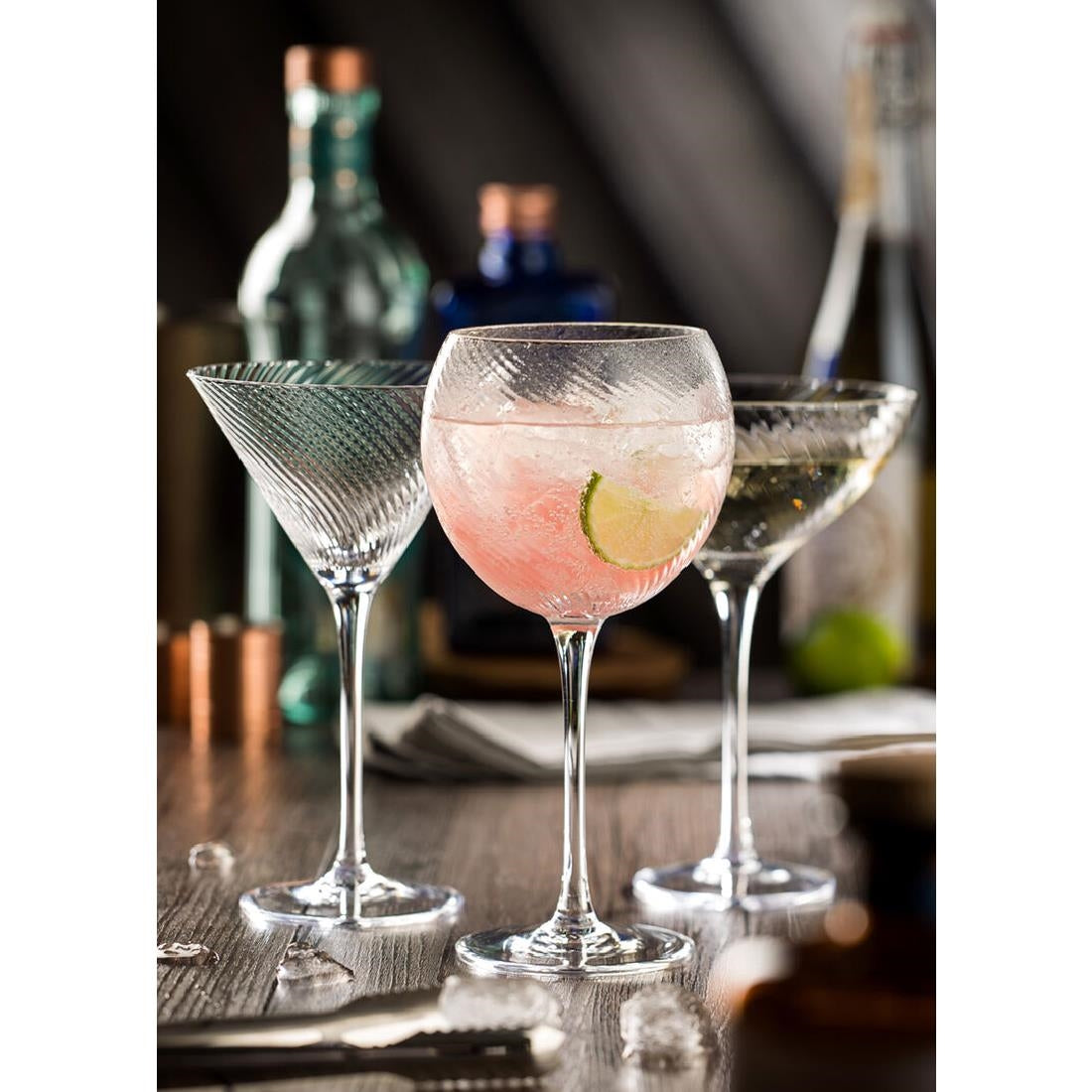 Utopia Twisted Hayworth Martini Glasses 300ml (6 pack)