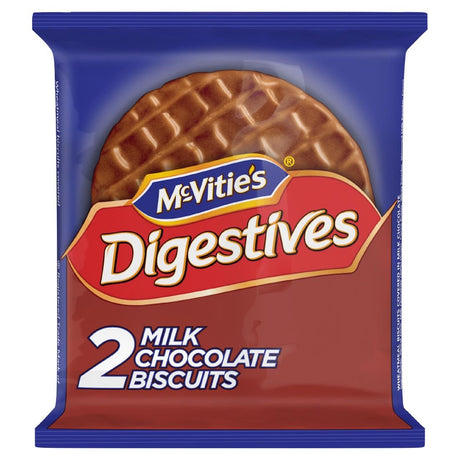 McVitie's Milk Chocolate Digestives Twin Biscuit Packs (24 x 2 Biscuits)