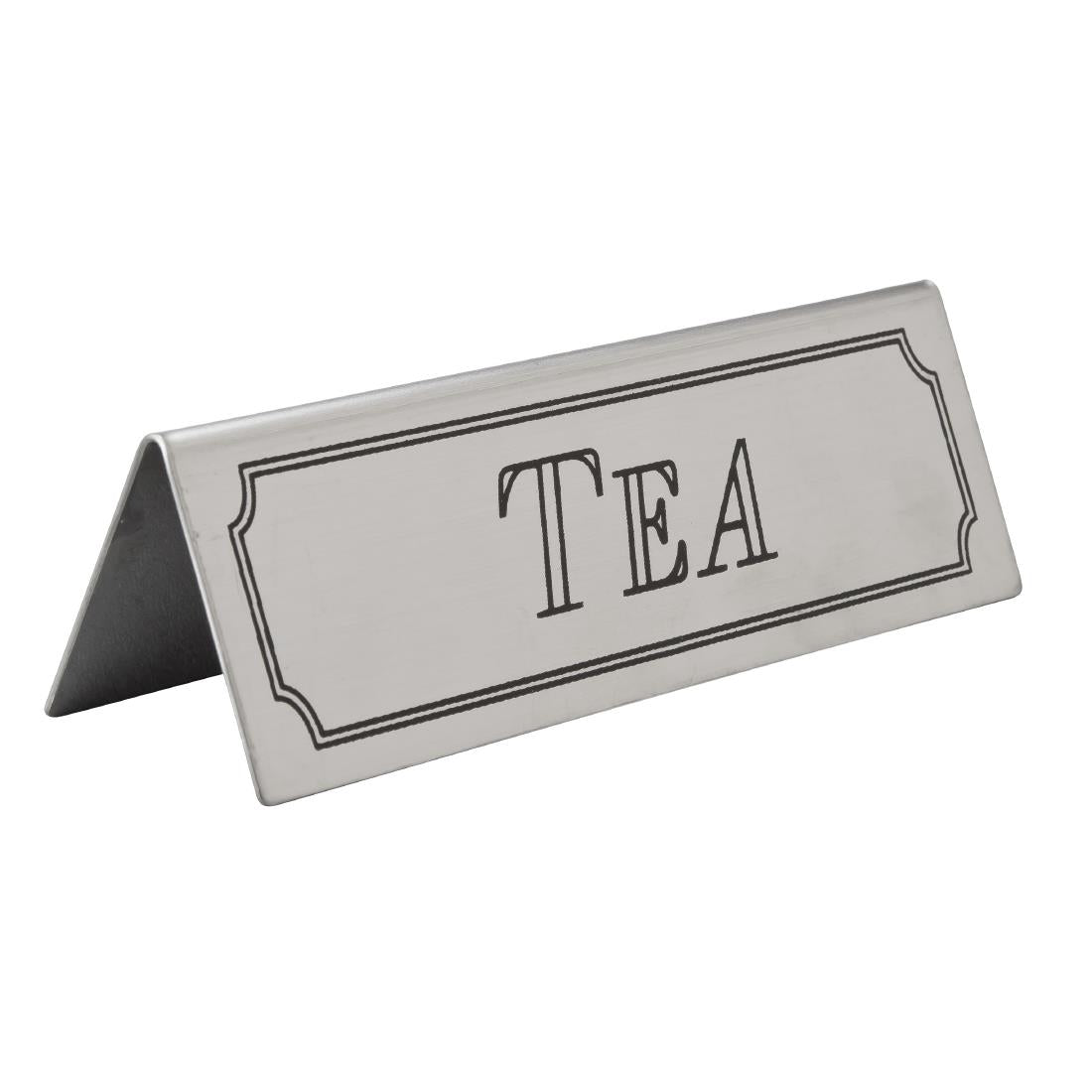 Beaumont Tea Stainless Steel Table Sign