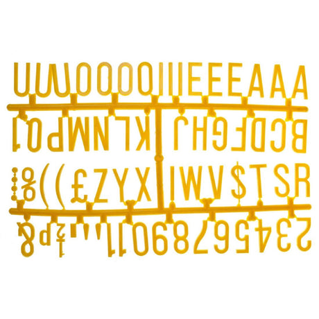 Beaumont 390 Character 31mm Letter Set Yellow