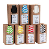 Beaumont 6mm Bore Paper Straw Black (Pack 250)