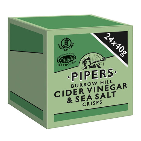 Pipers Burrow Hill Cider Vinegar & Sea Salt 40g (Pack of 24)