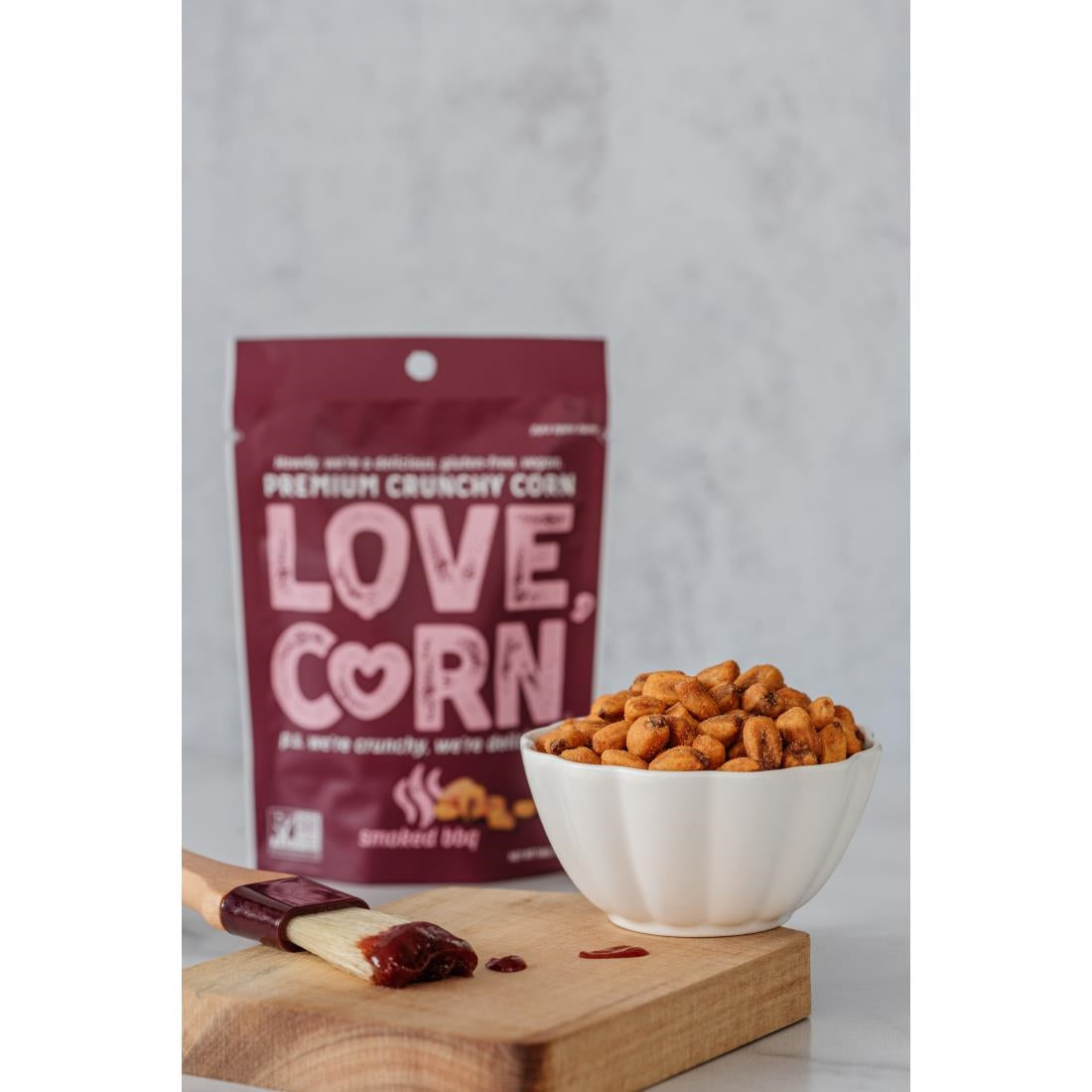 LOVE CORN BBQ Crunchy Corn Snack 45g (10 Pack)