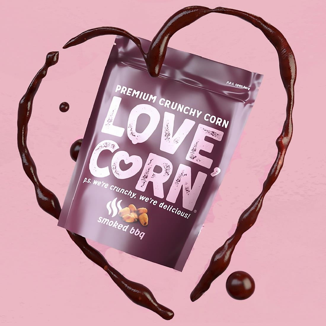 LOVE CORN BBQ Crunchy Corn Snack 45g (10 Pack)