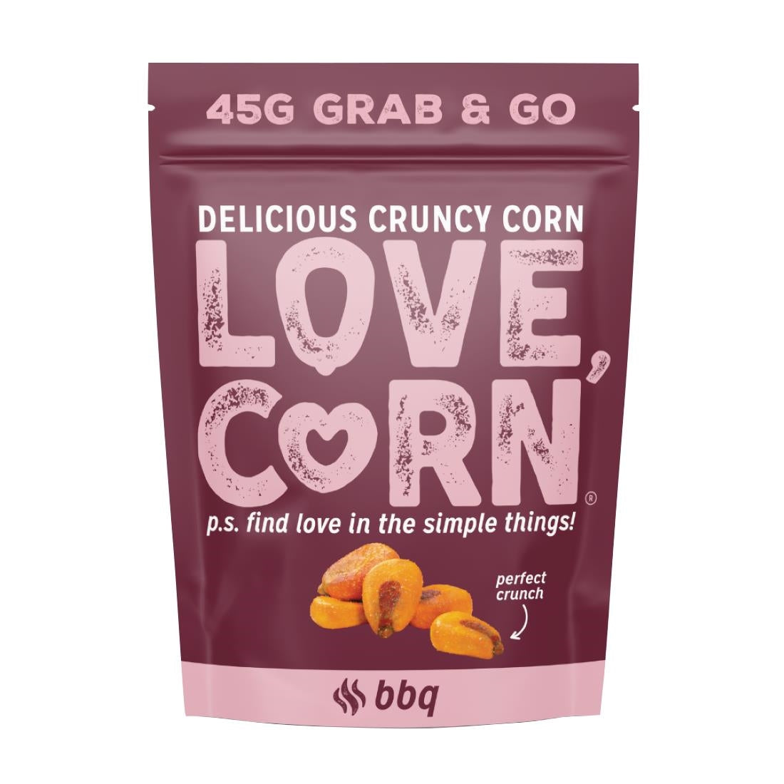 LOVE CORN BBQ Crunchy Corn Snack 45g (10 Pack)