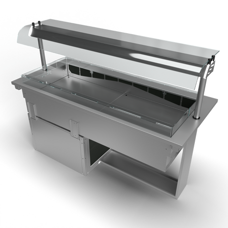 Moffat D4RW Drop-In Refrigerated Well Model with Curved Glass Open Front Gantry