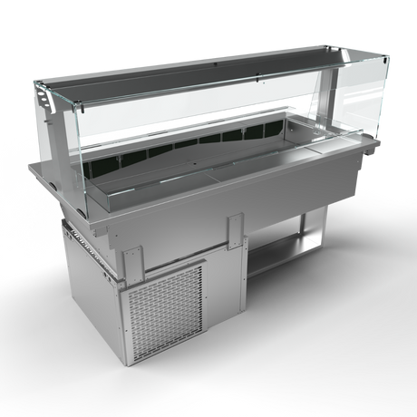 Moffat D4RWSL Drop-In  Refrigerated Well Model with Square Glass Open Front Gantry