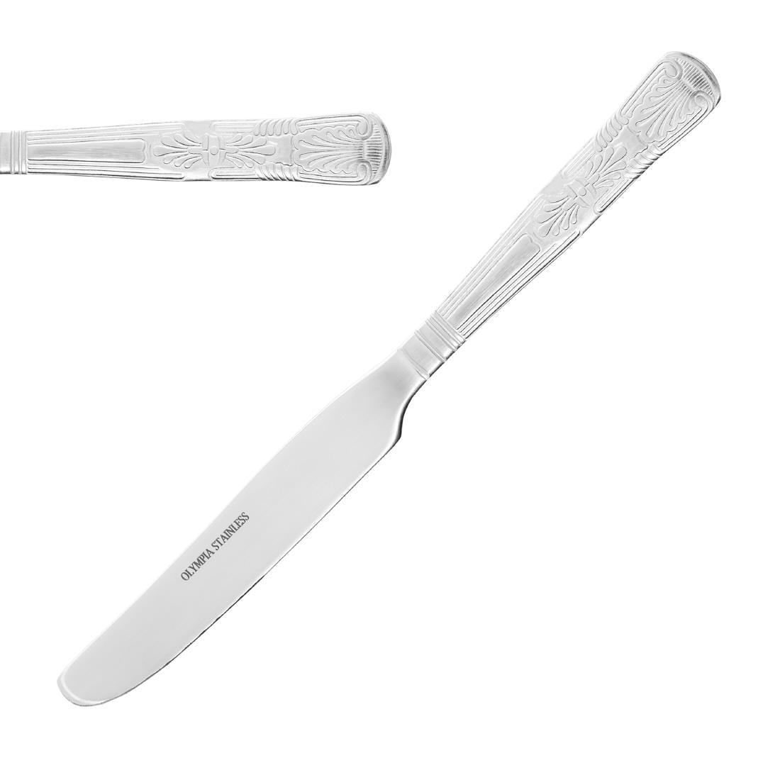 Olympia Kings Solid Handle Table Knife (12 Pack)