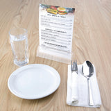 Wide Base Acrylic Menu Holder