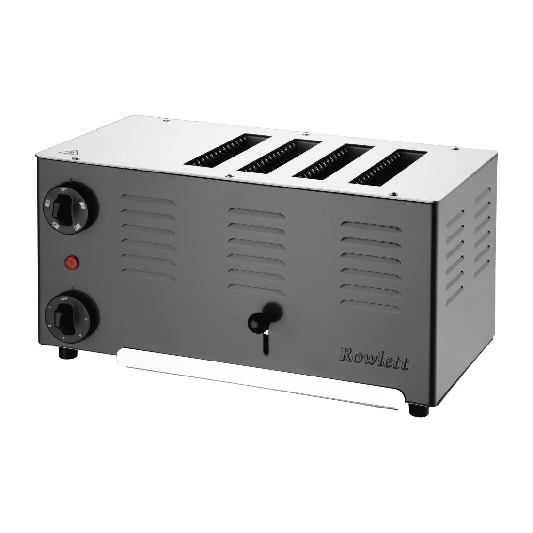 Rowlett Regent 4 Slot Toaster Jet Black with 2x Additional Elements