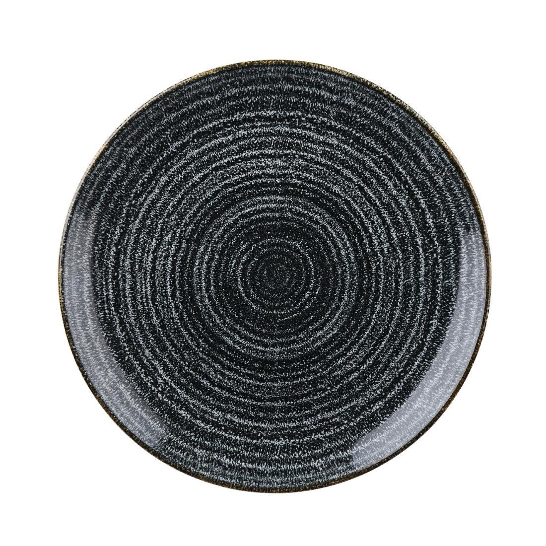 Churchill Studio Prints Homespun Charcoal Black Coupe Plates 288mm