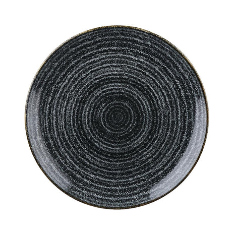 Churchill Studio Prints Homespun Charcoal Black Coupe Plates 217mm