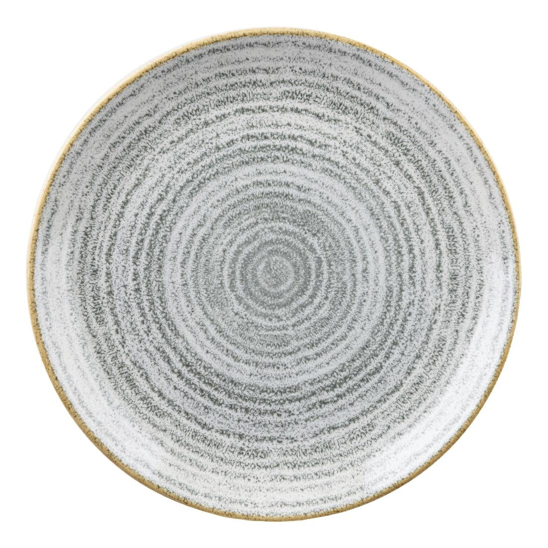 Churchill Studio Prints Homespun Stone Grey Coupe Plates 165mm (12 Pack)