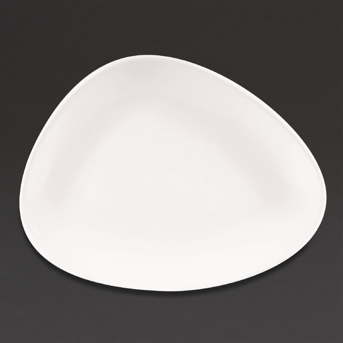 Churchill Lotus Triangular Plates White 260mm (12 Pack)