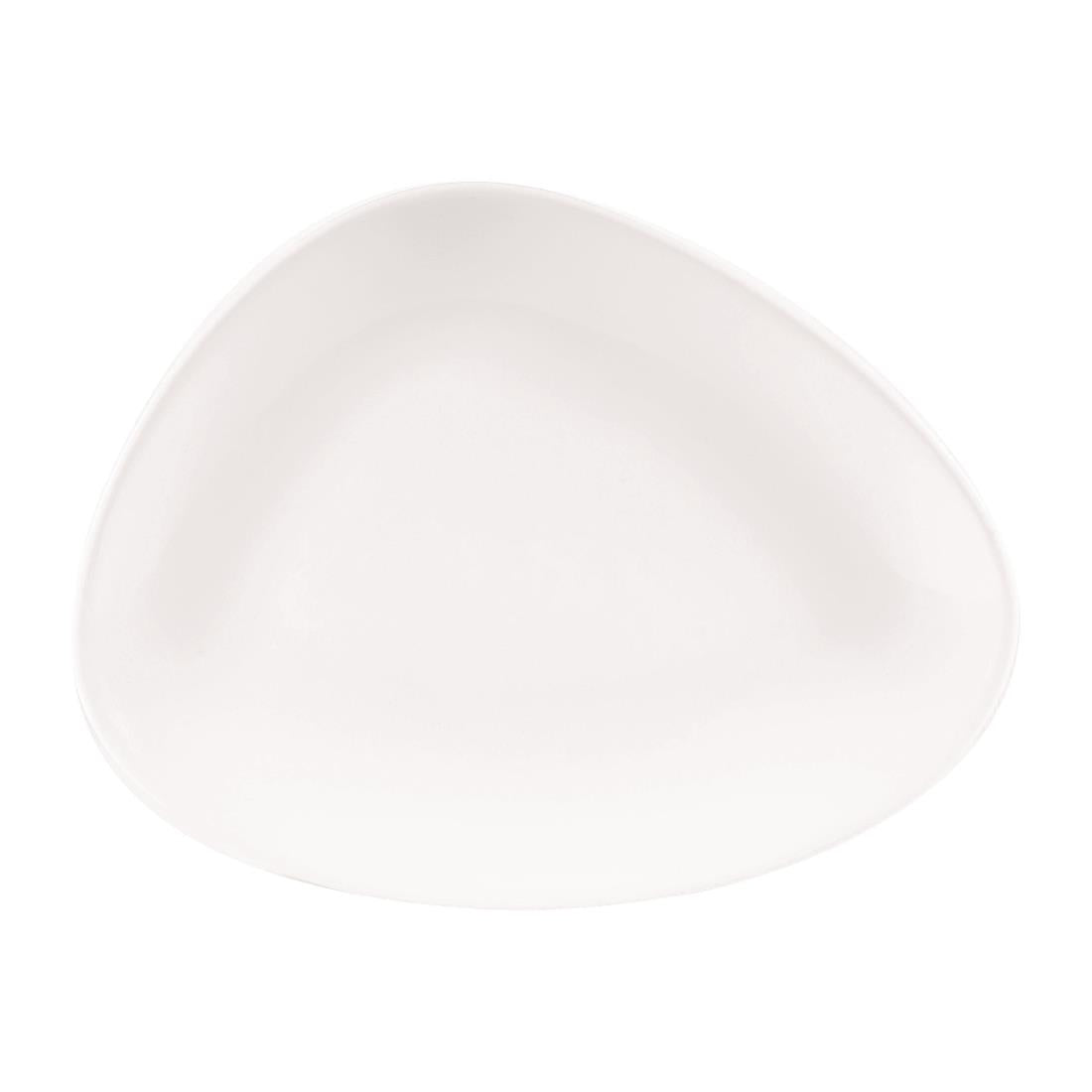 Churchill Lotus Triangular Plates White 260mm (12 Pack)