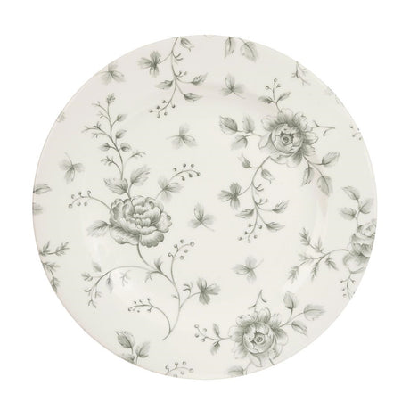 Churchill Vintage Prints Rose Chintz Profile Plates Grey 210mm (6 Pack)