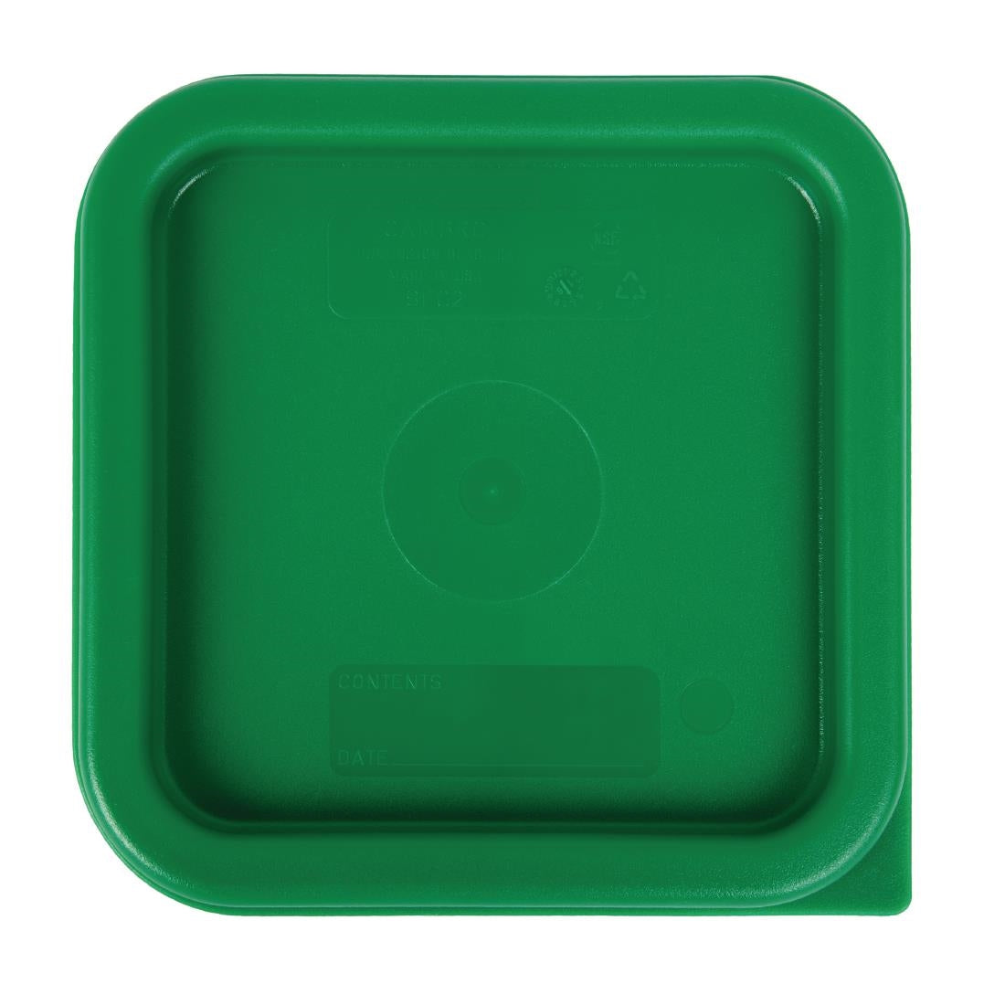 Cambro Camsquare Food Storage Container Lid Green (6 Pack)