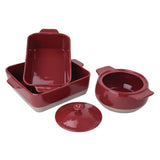 Olympia Red And Taupe Ceramic Roasting Dish 2.5Ltr