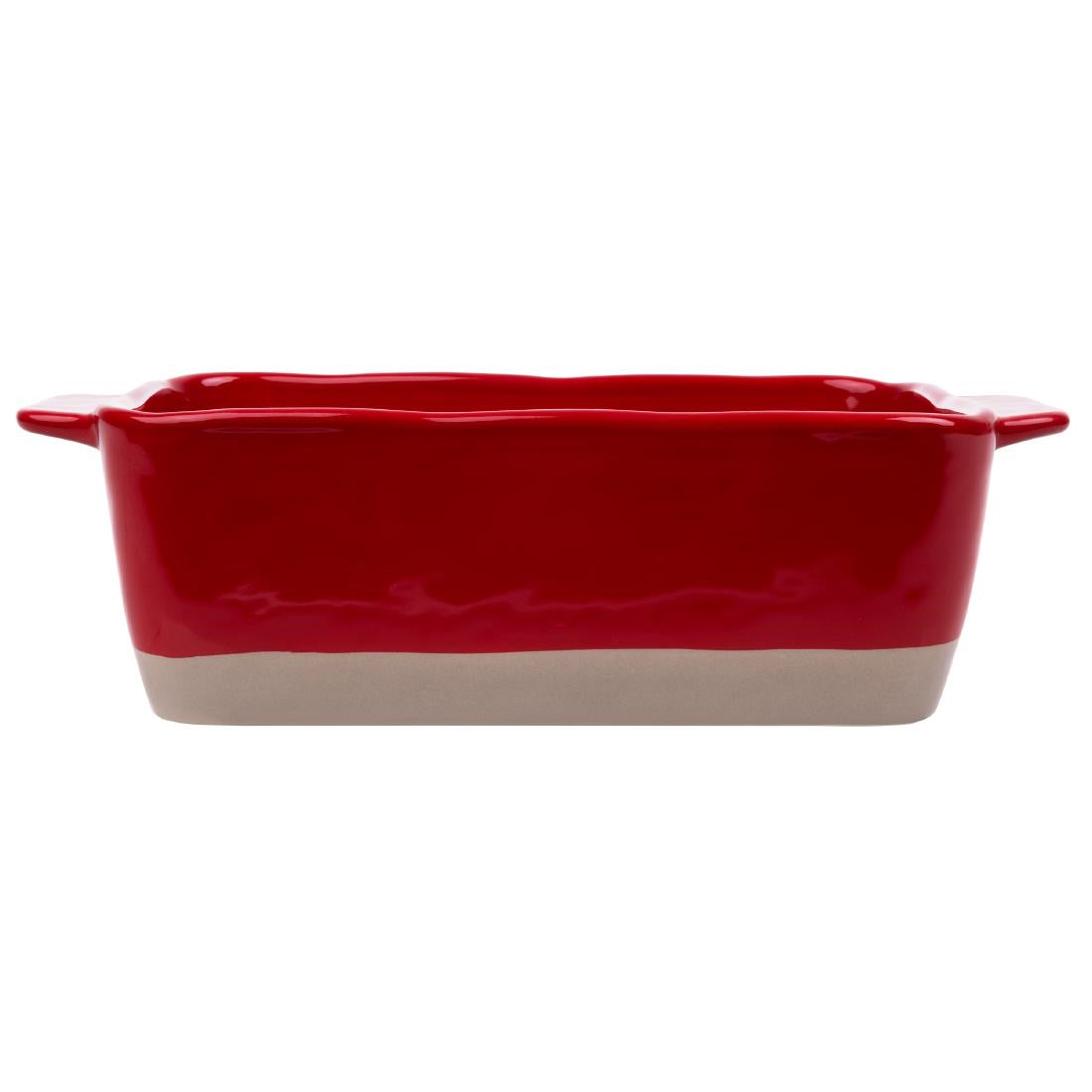 Olympia Red And Taupe Ceramic Roasting Dish 2.5Ltr