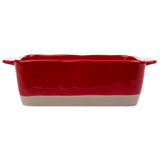 Olympia Red And Taupe Ceramic Roasting Dish 2.5Ltr