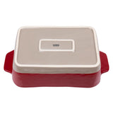 Olympia Red And Taupe Ceramic Roasting Dish 2.5Ltr