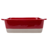 Olympia Red And Taupe Ceramic Roasting Dish 4.2Ltr