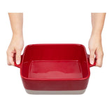 Olympia Red And Taupe Ceramic Roasting Dish 4.2Ltr