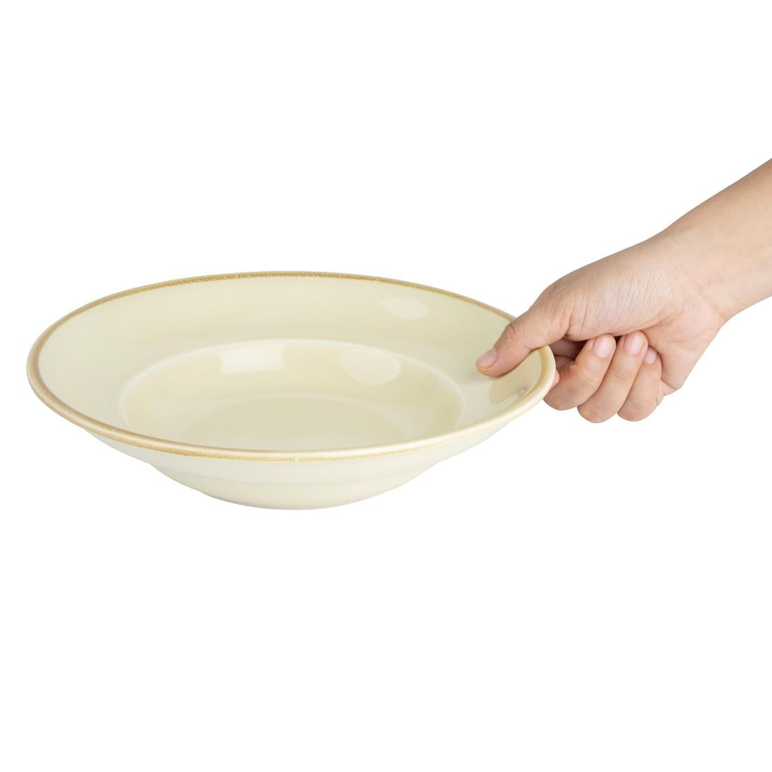 Olympia Kiln Pasta Bowls Sandstone 250mm (4 Pack)