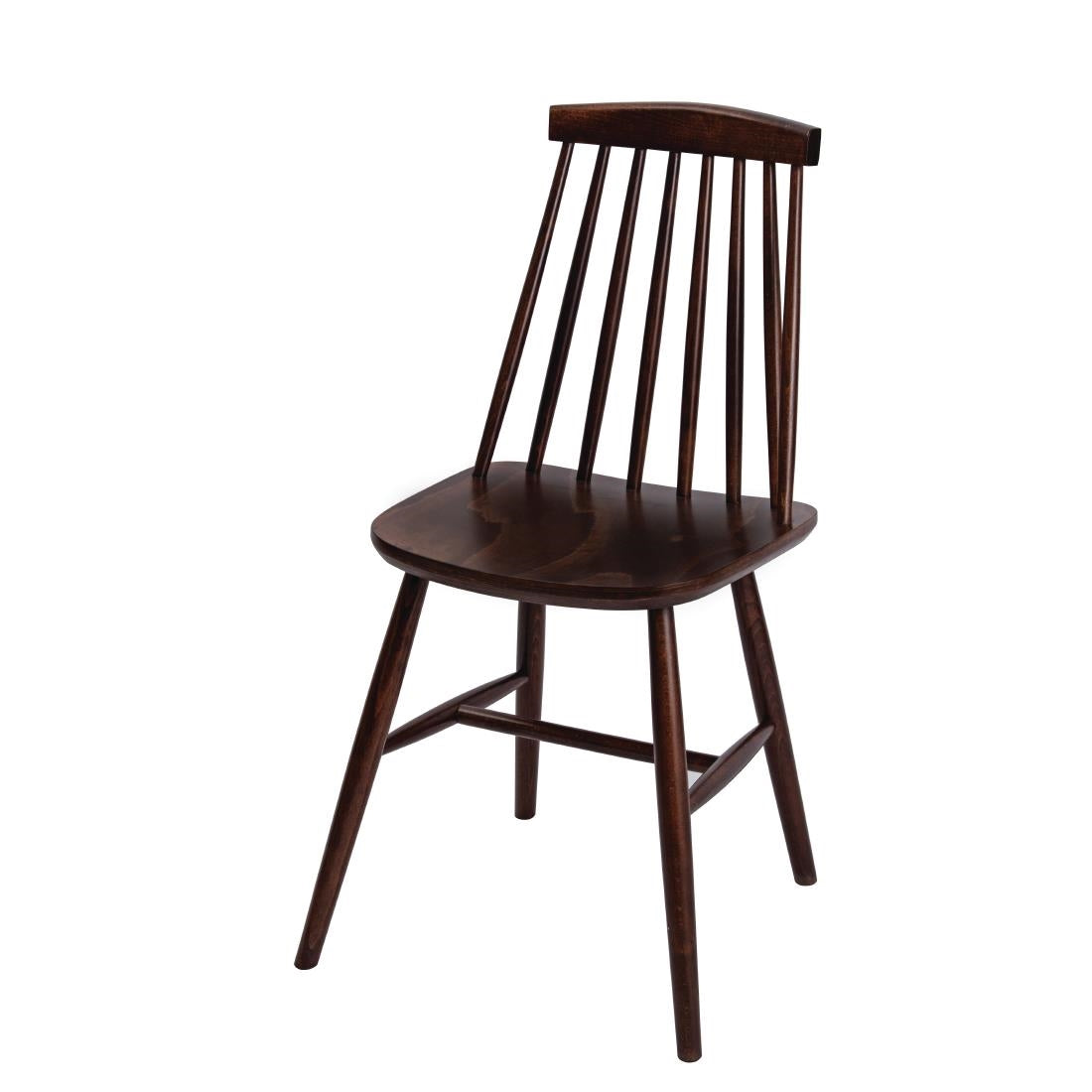 Fameg Farmhouse Angled Side Chairs Walnut Effect (2 pack)