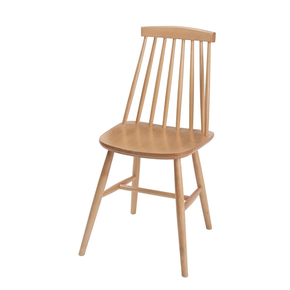 Fameg Farmhouse Angled Side Chairs Natural Beech (2 pack)