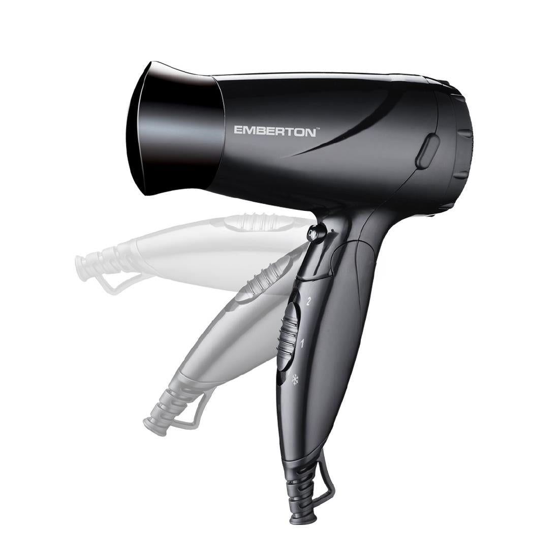 Hotel Complimentary Emberton Black 1600w Folding Hairdryer