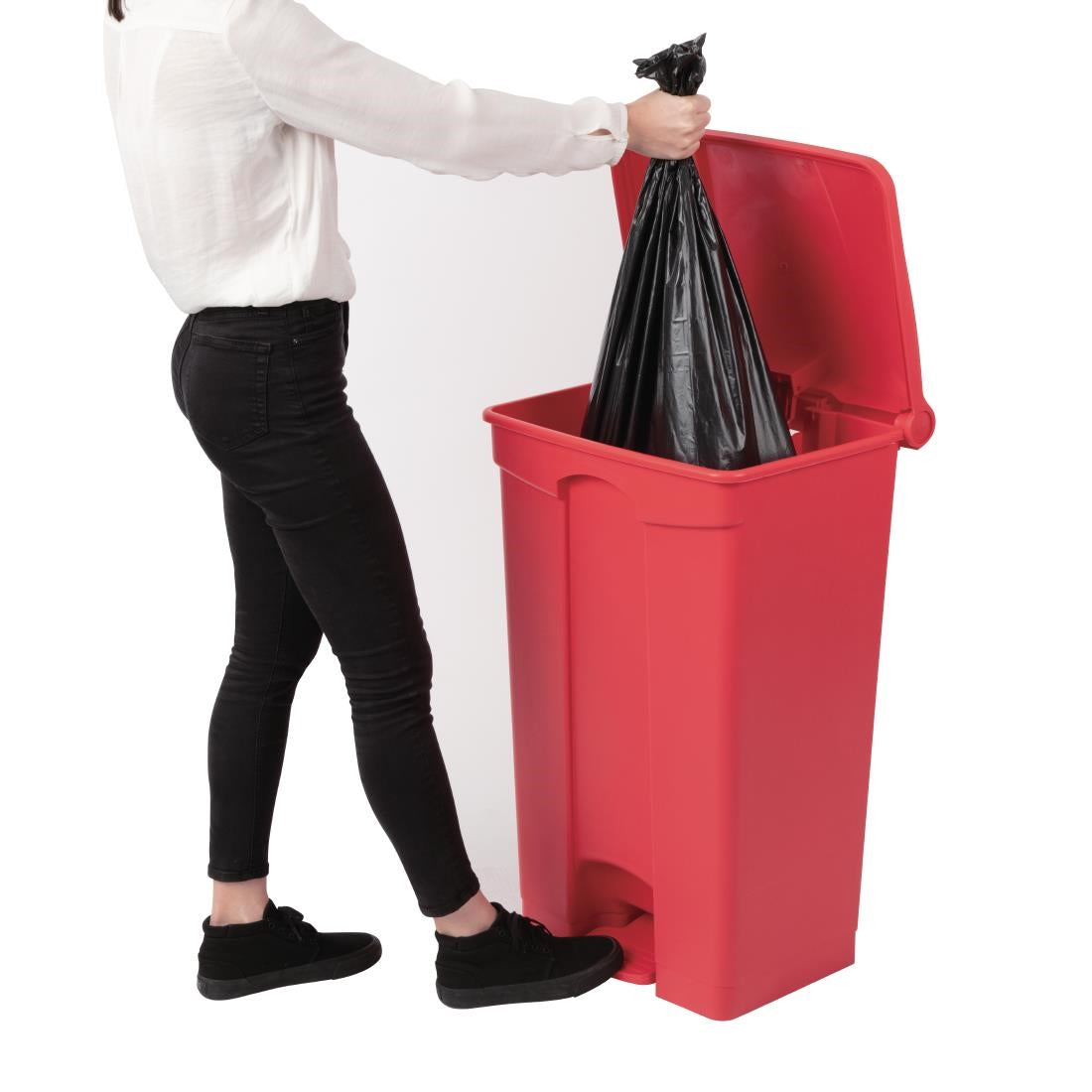 Jantex Pedal Bin Red 87Ltr