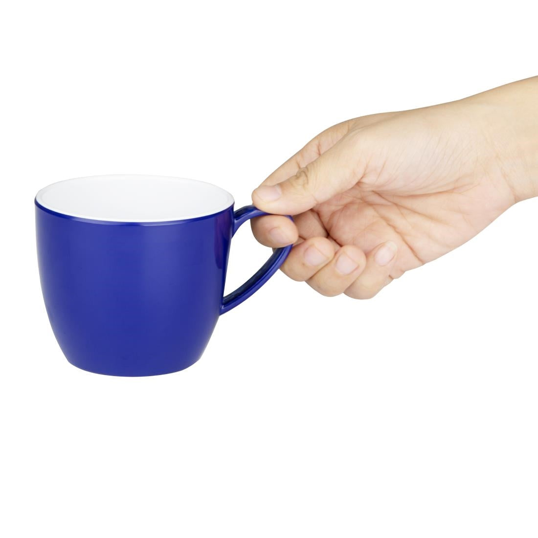 Olympia Kristallon Gala Colour Rim Melamine Mug Blue 285ml (6 Pack)
