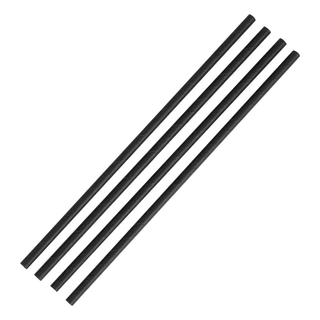 Fiesta Compostable Paper Straws Black (250 Pack)