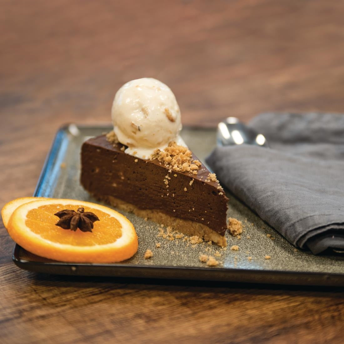 Olympia Mineral Square Plates 265mm (4 Pack)