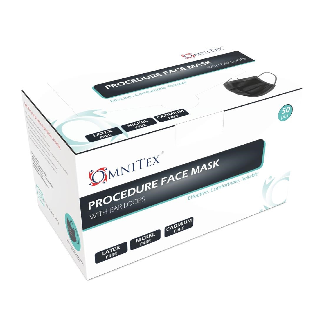 Black Type IIR Front of House Face Masks (50 Pack)