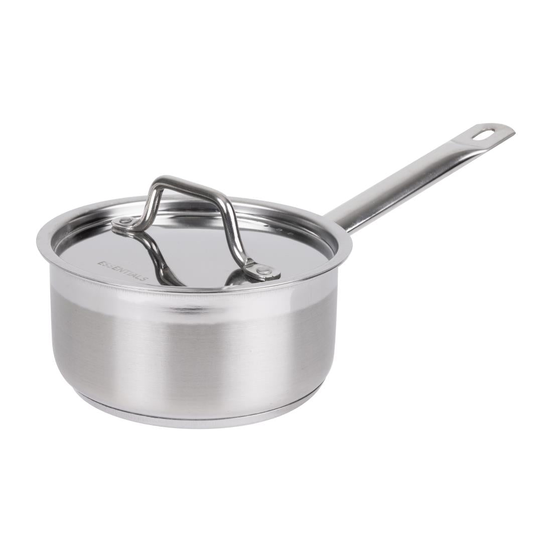 Nisbets Essentials Stainless Steel Saucepan with Lid 16cm