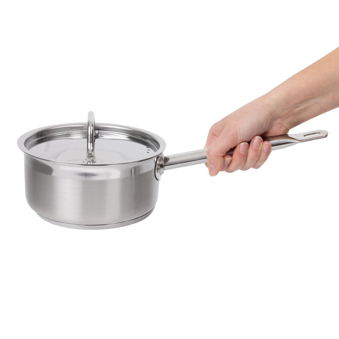 Nisbets Essentials Stainless Steel Saucepan with Lid 16cm